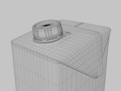 Beverage Carton 500 ml- Customizable Tilt-Edge Drink Box Modelo 3D