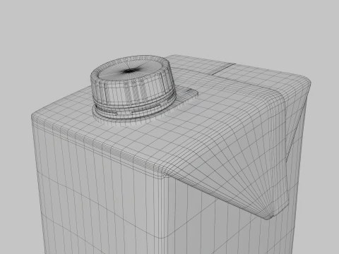 Beverage Carton 500 ml- Customizable Tilt-Edge Drink Box 3D Model