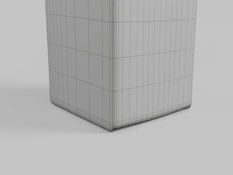 Beverage Carton 500 ml- Customizable Tilt-Edge Drink Box 3D Model