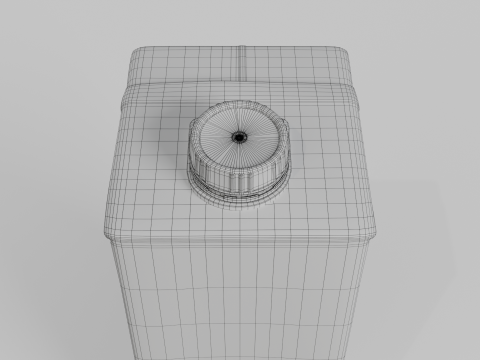 Beverage Carton 500 ml- Customizable Tilt-Edge Drink Box Modelo 3D