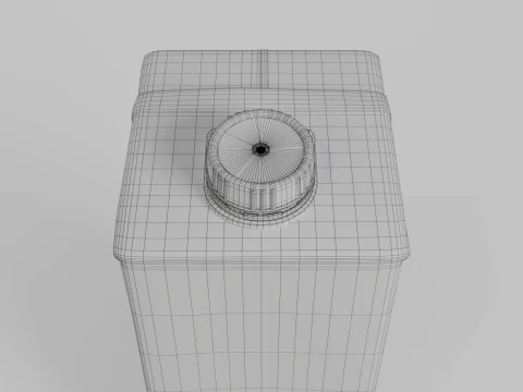 Beverage Carton 500 ml- Customizable Tilt-Edge Drink Box 3D Model