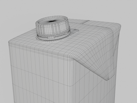 Beverage Carton 1L- Customizable Tilt-Edge Drink Box 3D Modell