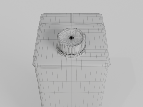 Beverage Carton 1L- Customizable Tilt-Edge Drink Box 3D Modell