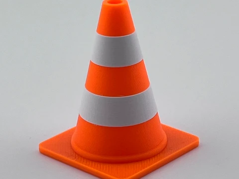 Light Traffic Cone - Road Prop 3D Print Model
