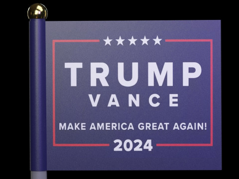Donald Trump Make America Great Again Flag 3Dモデル