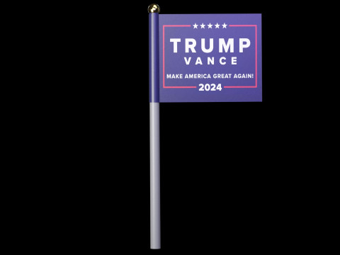 Donald Trump Make America Great Again Flag 3D Модель