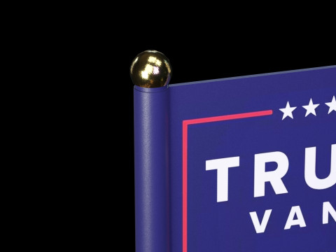 Donald Trump Make America Great Again Flag 3D Модель