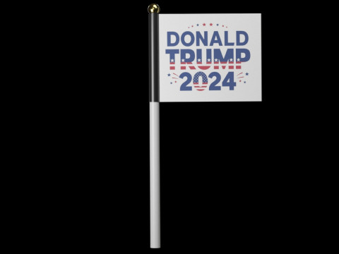 Donald Trump 2024 Flag Modèle 3D