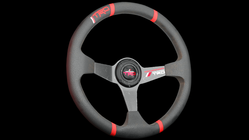 Sports Car Steering Wheel 3D Model .c4d .max .obj .3ds .fbx .stl .blend