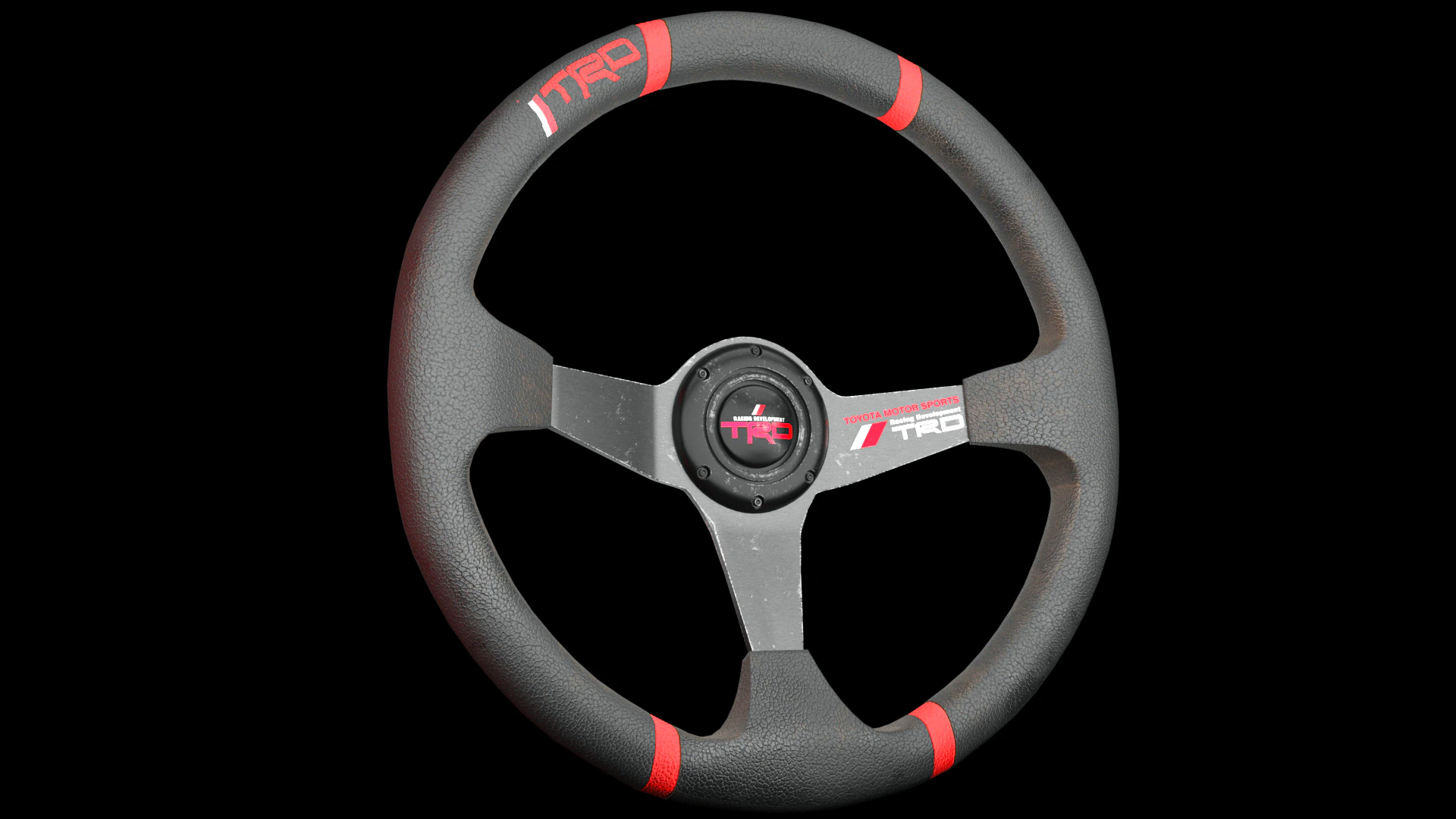 Sports Car Steering Wheel 3D Model .c4d .max .obj .3ds .fbx .stl .blend 
