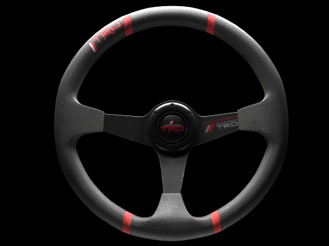 Sports Car Steering Wheel 3D Model