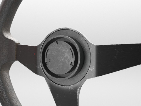 Sports Car Steering Wheel 3D Model