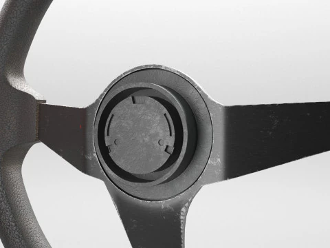 Sports Car Steering Wheel 3D Model