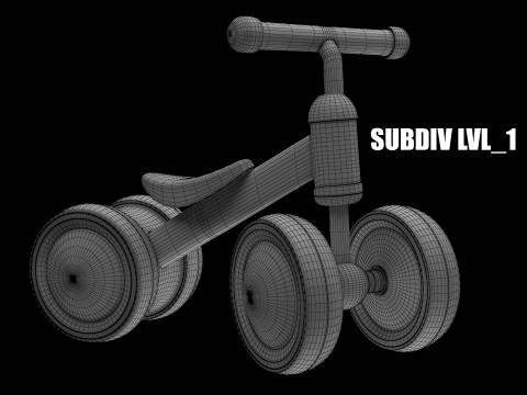 Toddler Balance Bike 01 3D Model