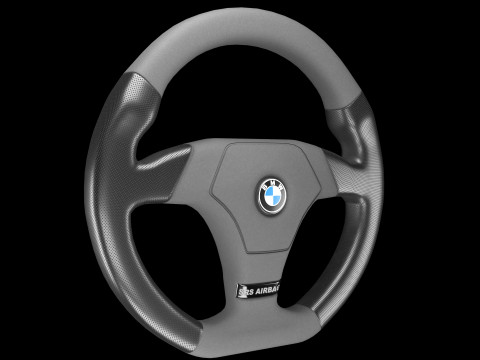 Sports Car Steering Wheel 02 3D-Modell