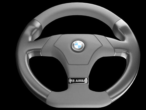 Sportwagenlenkrad 02 3D Modell