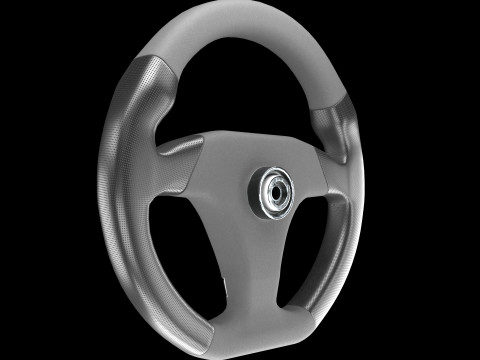 Sports Car Steering Wheel 02 3D-Modell