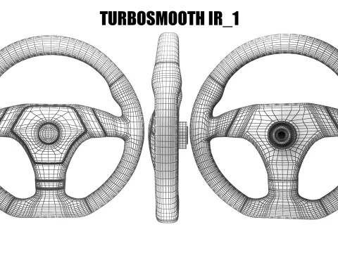 Sportwagenlenkrad 02 3D Modell