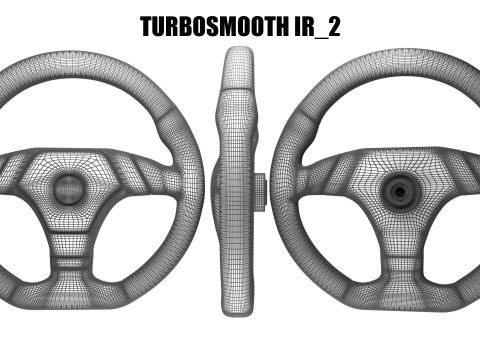 Sports Car Steering Wheel 02 3D-Modell