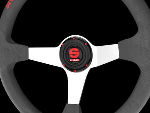 Sports Car Steering Wheel 03 3D मॉडल