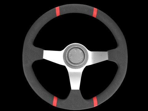Sports Car Steering Wheel 03 3D मॉडल
