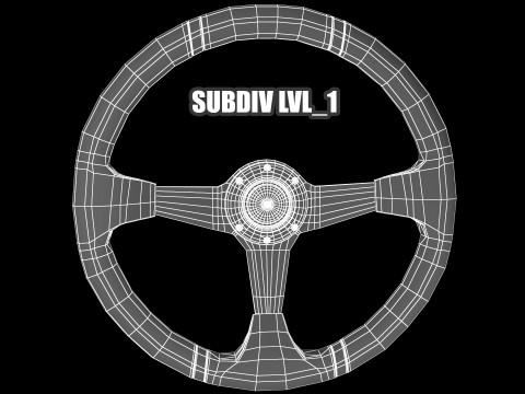 Sports Car Steering Wheel 03 3D मॉडल