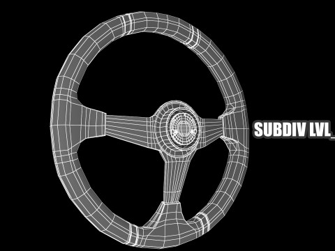 Sports Car Steering Wheel 03 3D मॉडल