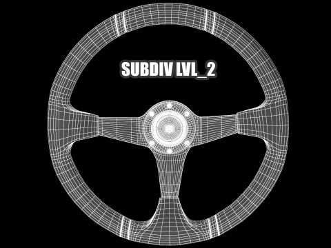 Sports Car Steering Wheel 03 3D मॉडल