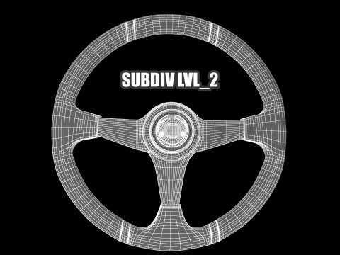 Sports Car Steering Wheel 03 3D मॉडल