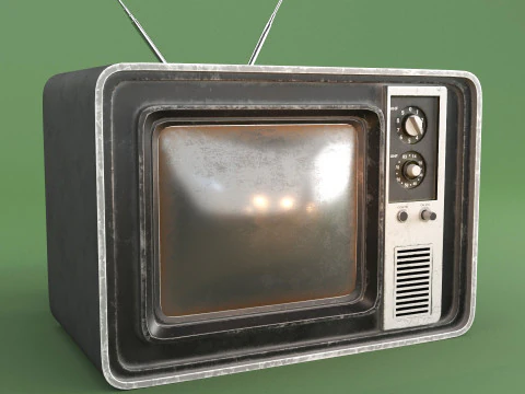古いレトロなブラウン管テレビ 3Dモデル