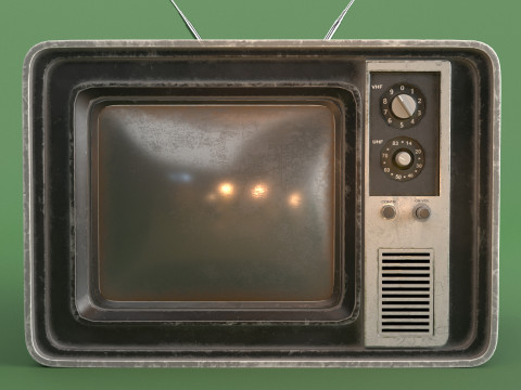 Old Retro CRT TV 3Dモデル