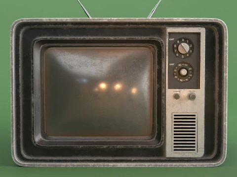 पुराना रेट्रो सीआरटी टीवी 3D मॉडल