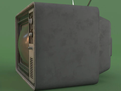 पुराना रेट्रो सीआरटी टीवी 3D मॉडल