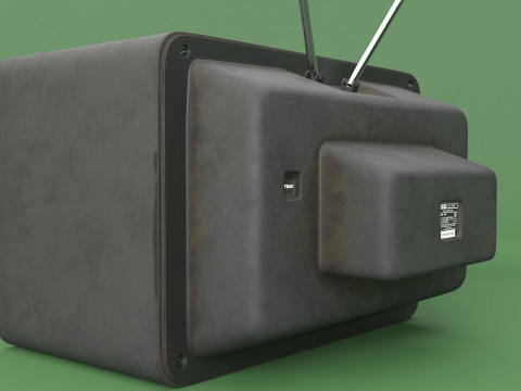 Old Retro CRT TV 3Dモデル