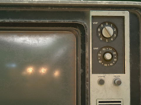 Old Retro CRT TV 3Dモデル
