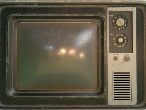 Old Retro CRT TV 3Dモデル