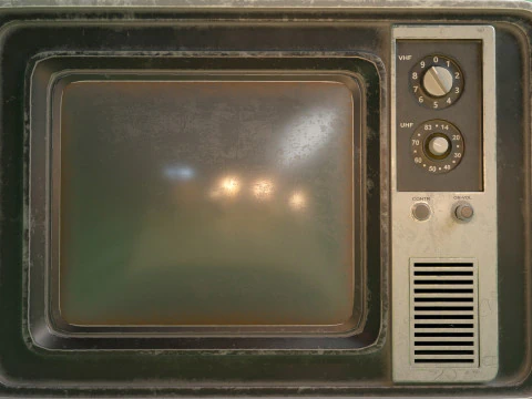 पुराना रेट्रो सीआरटी टीवी 3D मॉडल