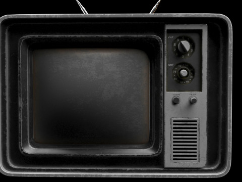 Old Retro CRT TV 3Dモデル