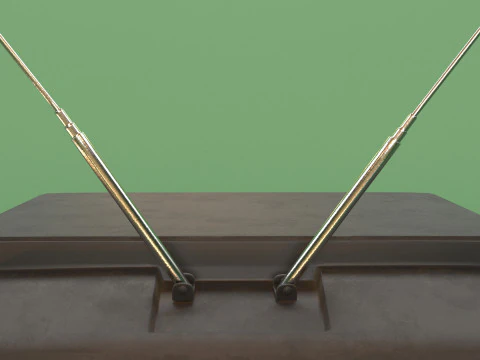 पुराना रेट्रो सीआरटी टीवी 3D मॉडल