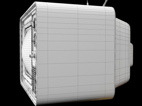 Old Retro CRT TV 3Dモデル