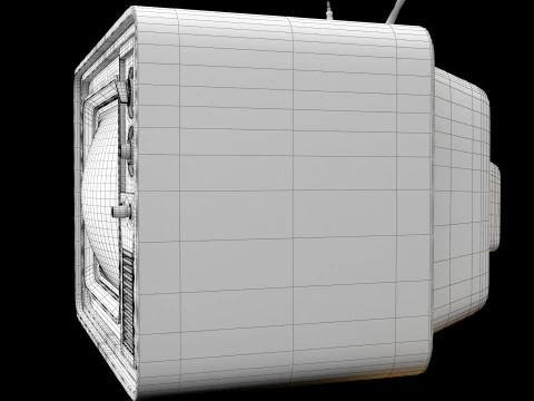 पुराना रेट्रो सीआरटी टीवी 3D मॉडल