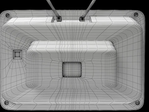 पुराना रेट्रो सीआरटी टीवी 3D मॉडल
