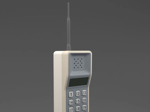 Retro Analog Mobile Phone 3D Model