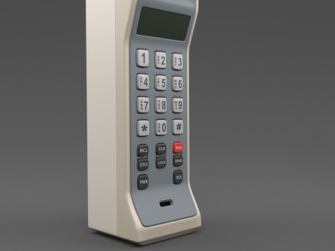 Retro Analog Mobile Phone 3D Model