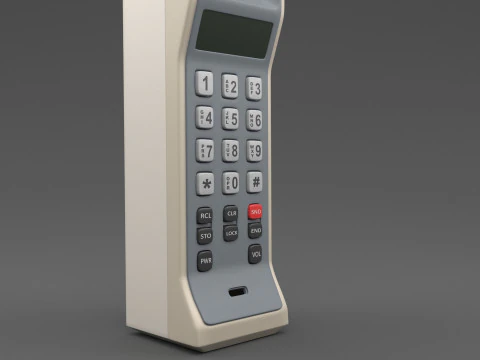 Retro Analog Mobile Phone 3D Model