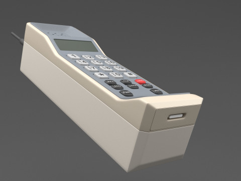 Retro Analog Mobile Phone 3D Model