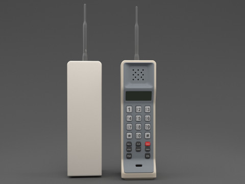 Retro Analog Mobile Phone 3D Model