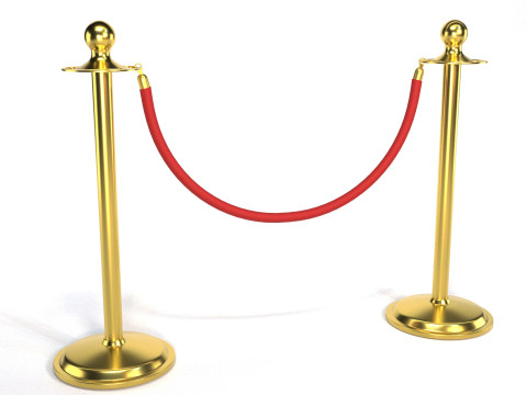 Red Rope Stanchion 3Dモデル