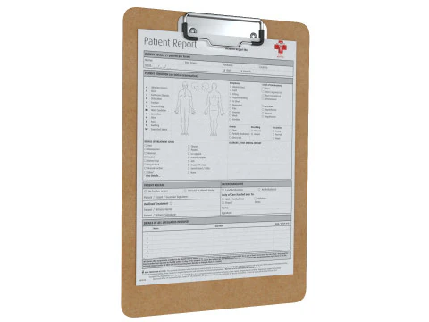 Prancheta de relat&oacute;rio m&eacute;dico Modelo 3D