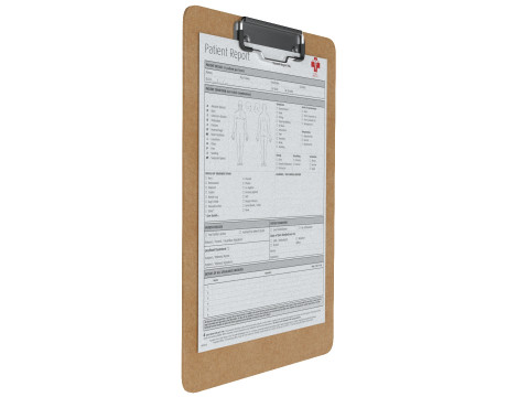 Medical Report Clipboard 3D 모델